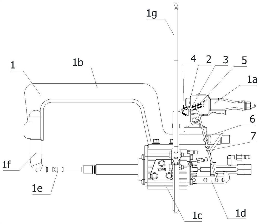 C-shaped welding clamp arm for welding automobile parts