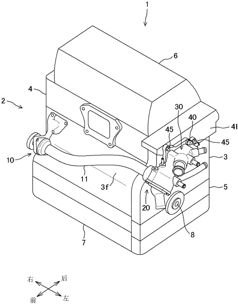 Outlet structure of internal combustion engine