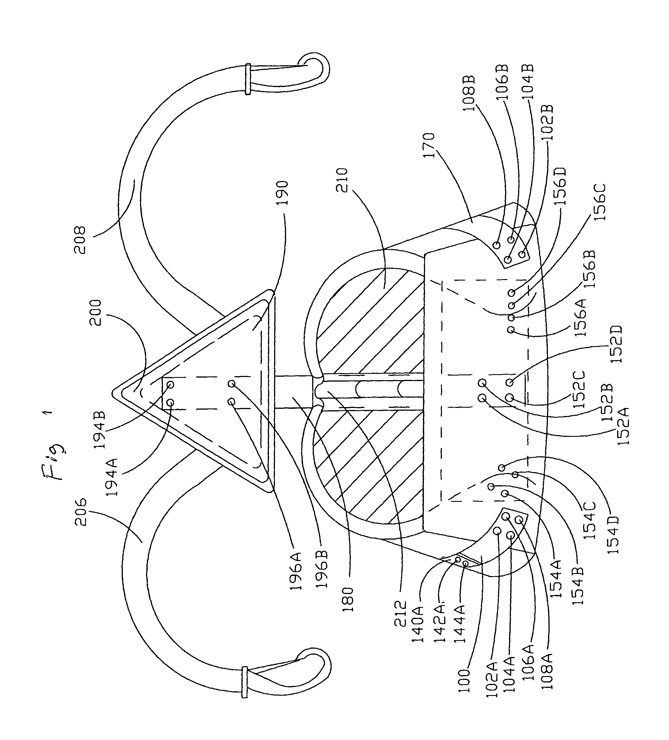 Apparatus for using a person's hips to carry the load of marching percussion equipment or other objects which are carried near waist-height and in front of a person