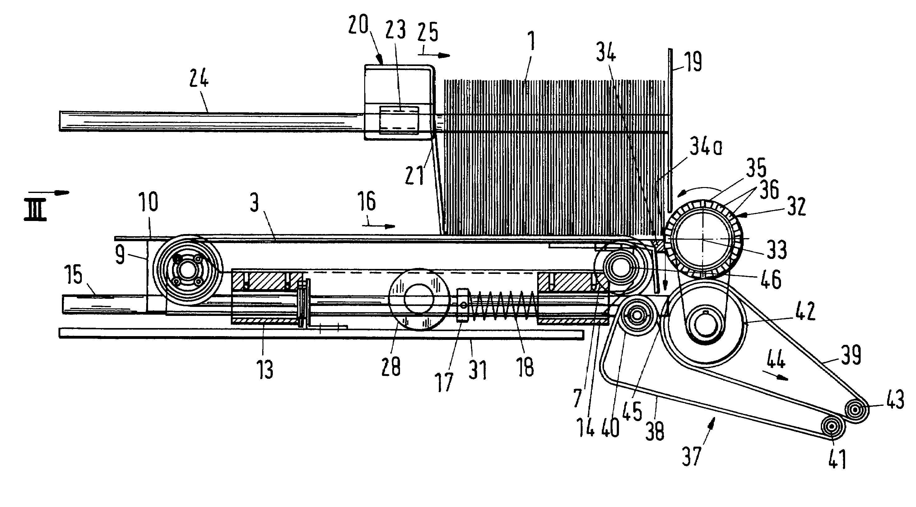 Feed device for stacks of paper, plastic material or the like