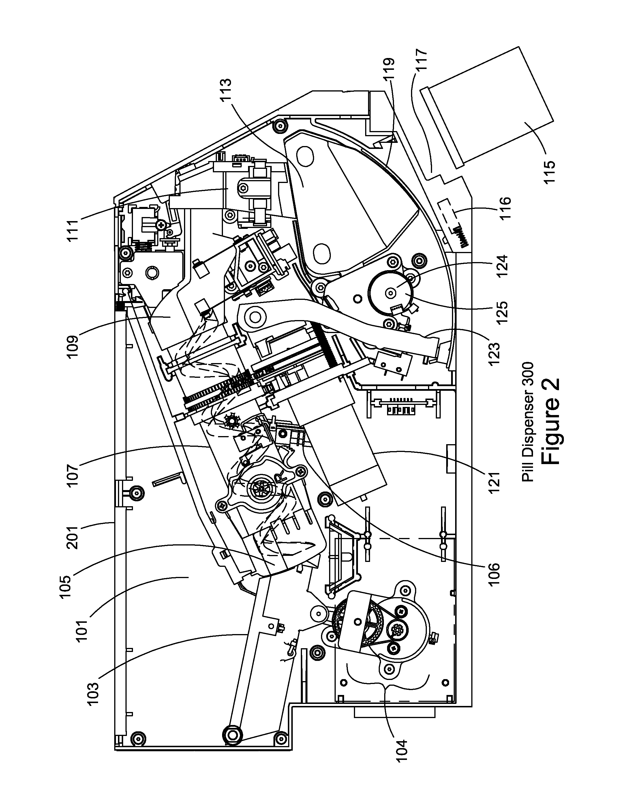 Apparatus for counting and dispensing pills with a vibrating plate