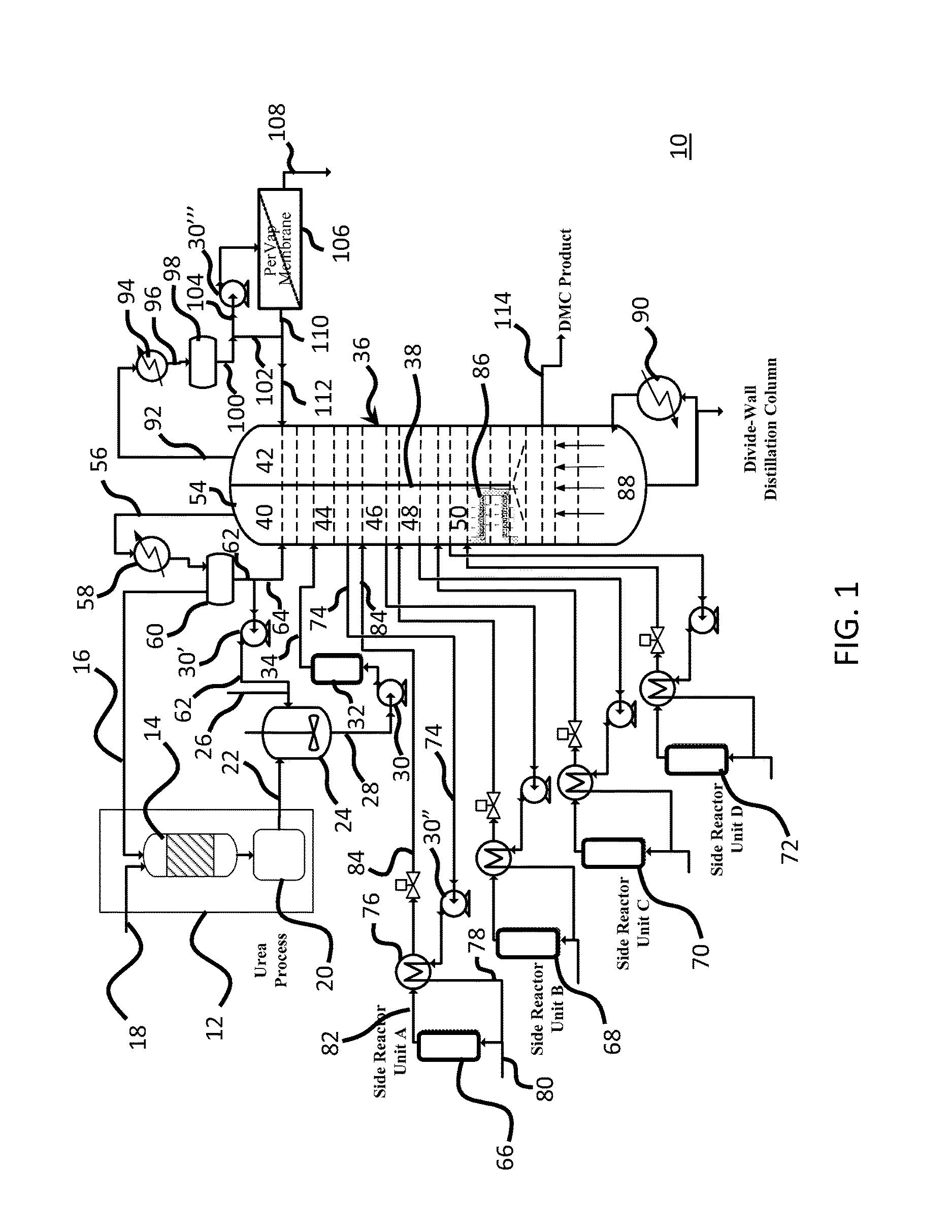 Method of producing high-concentration alkyl carbonates using carbon dioxide as feedstock
