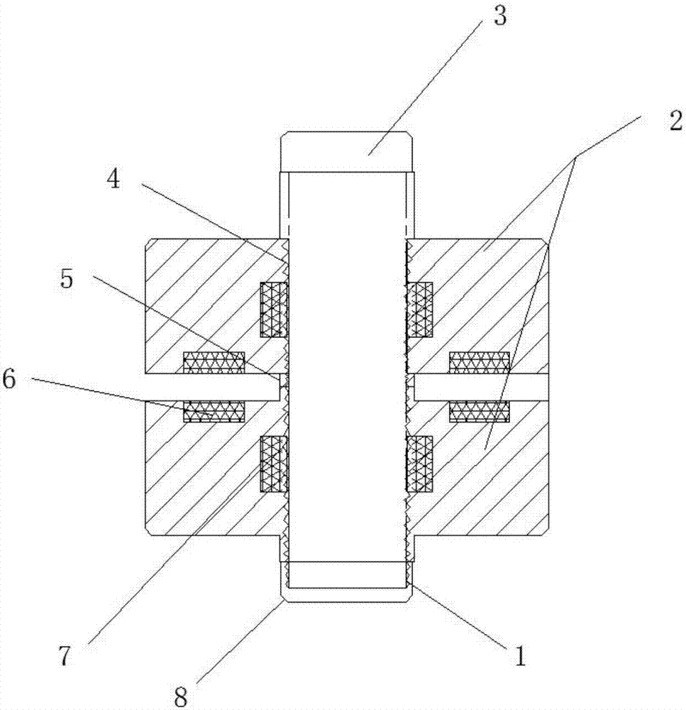 Ultralow temperature vacuum conductive sealing structure of conductive rod