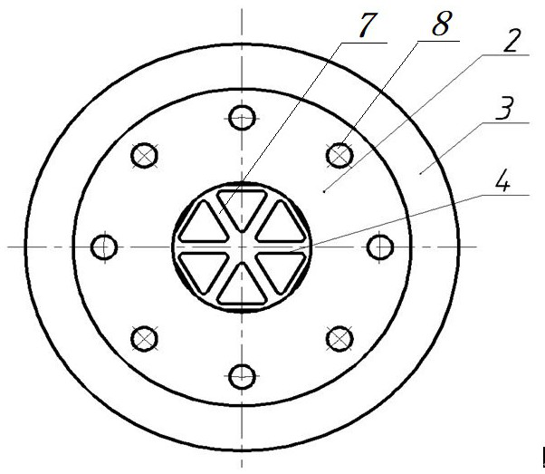 A draft tube using regular hexagonal guide grid as vortex suppression device