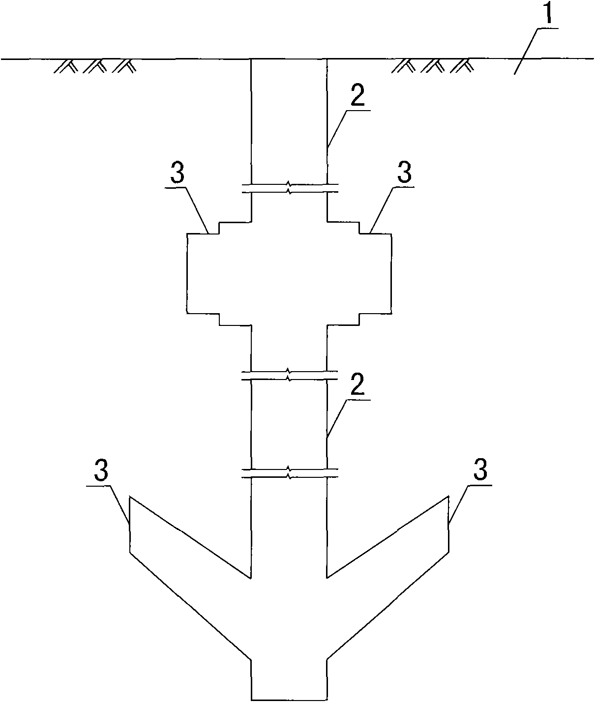 Wing-added hole-expanding pile and wing-added hole expander