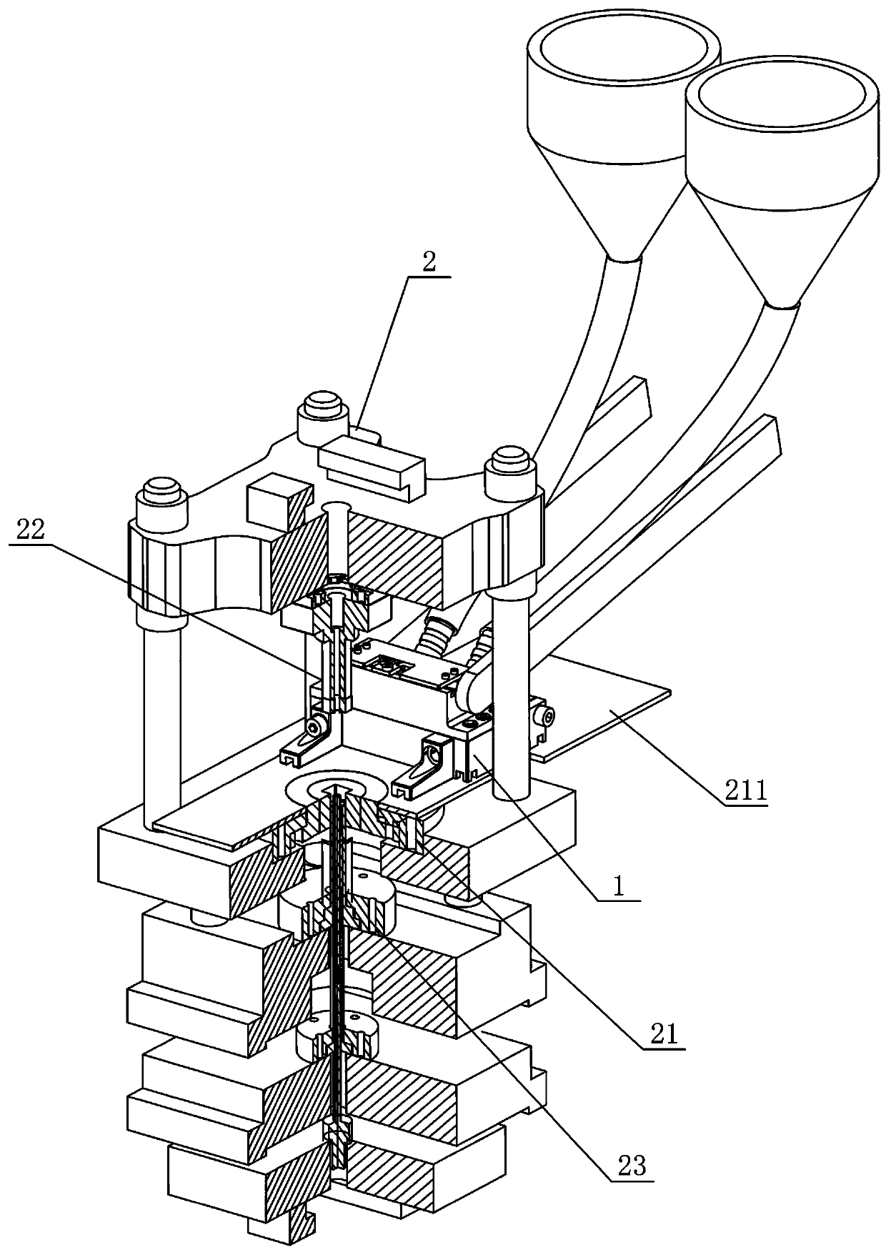 A molding device and molding method for powder metallurgy parts