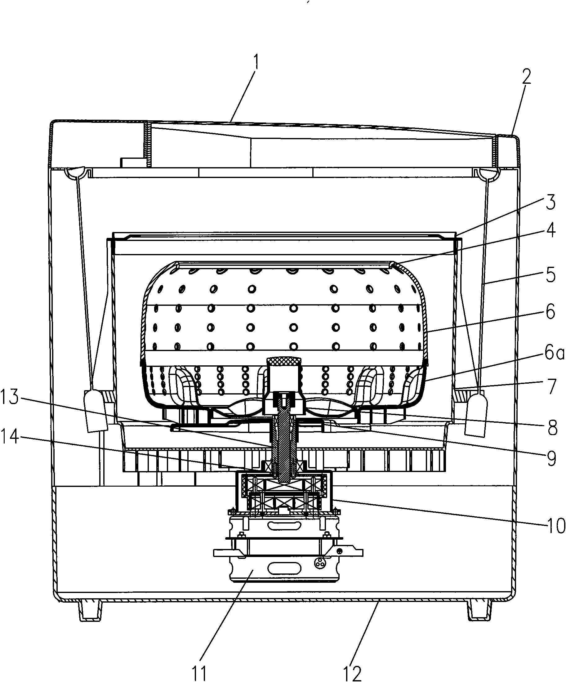 Impeller type fully-automatic washing machine and driving device thereof