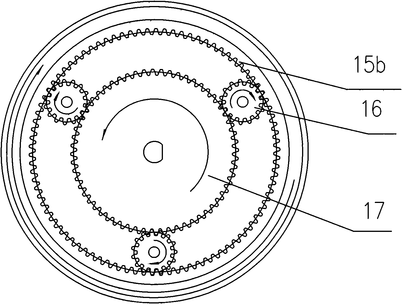 Impeller type fully-automatic washing machine and driving device thereof