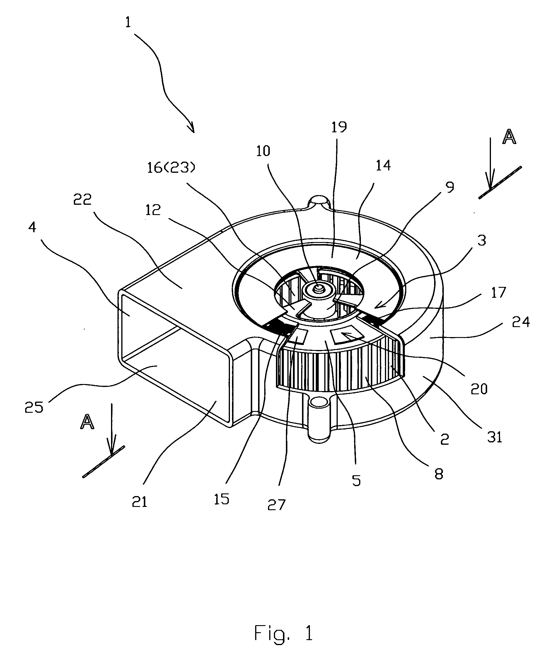 High efficient compact radial blower
