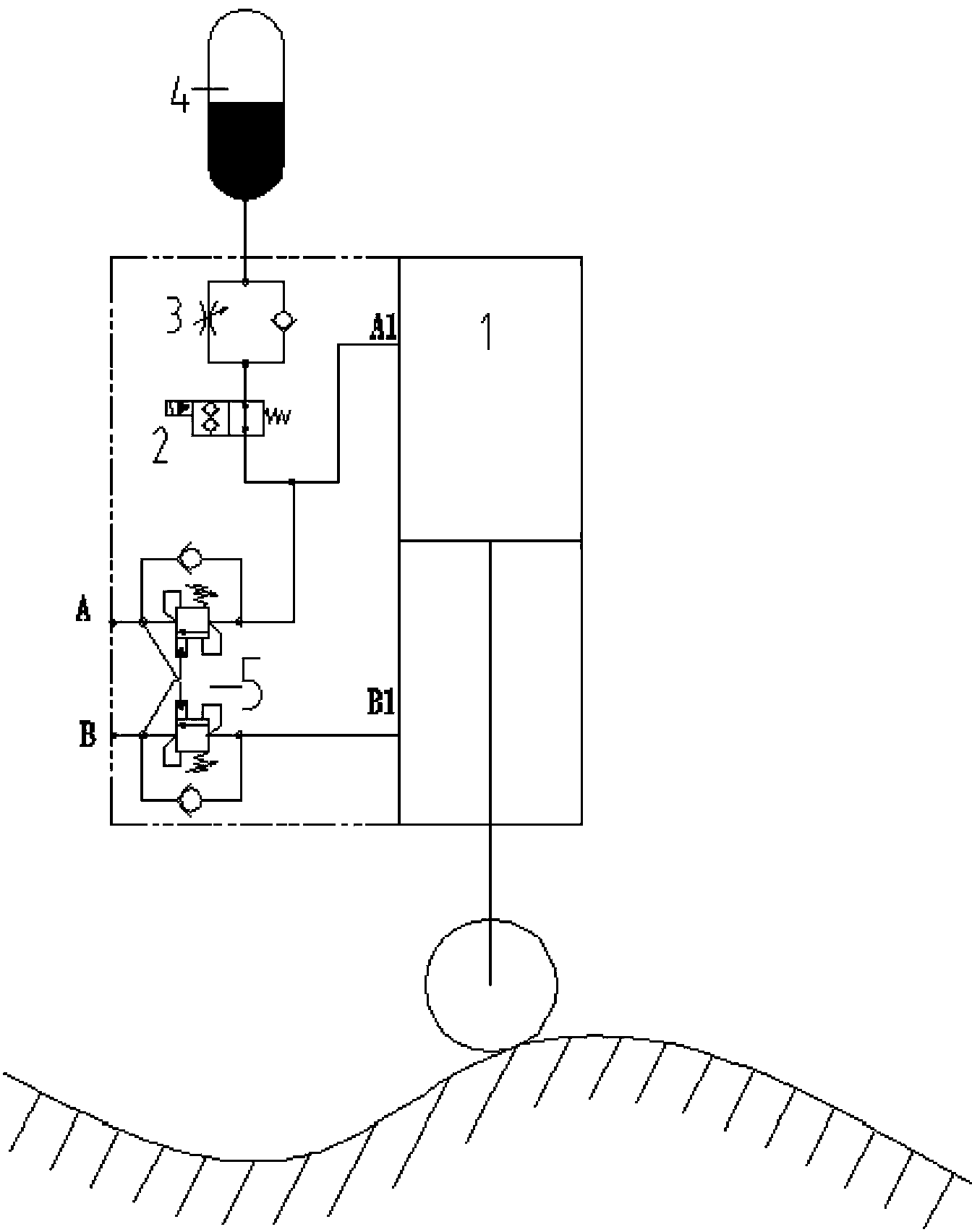 Control valve set having load maintaining function and buffering vibration-reducing function