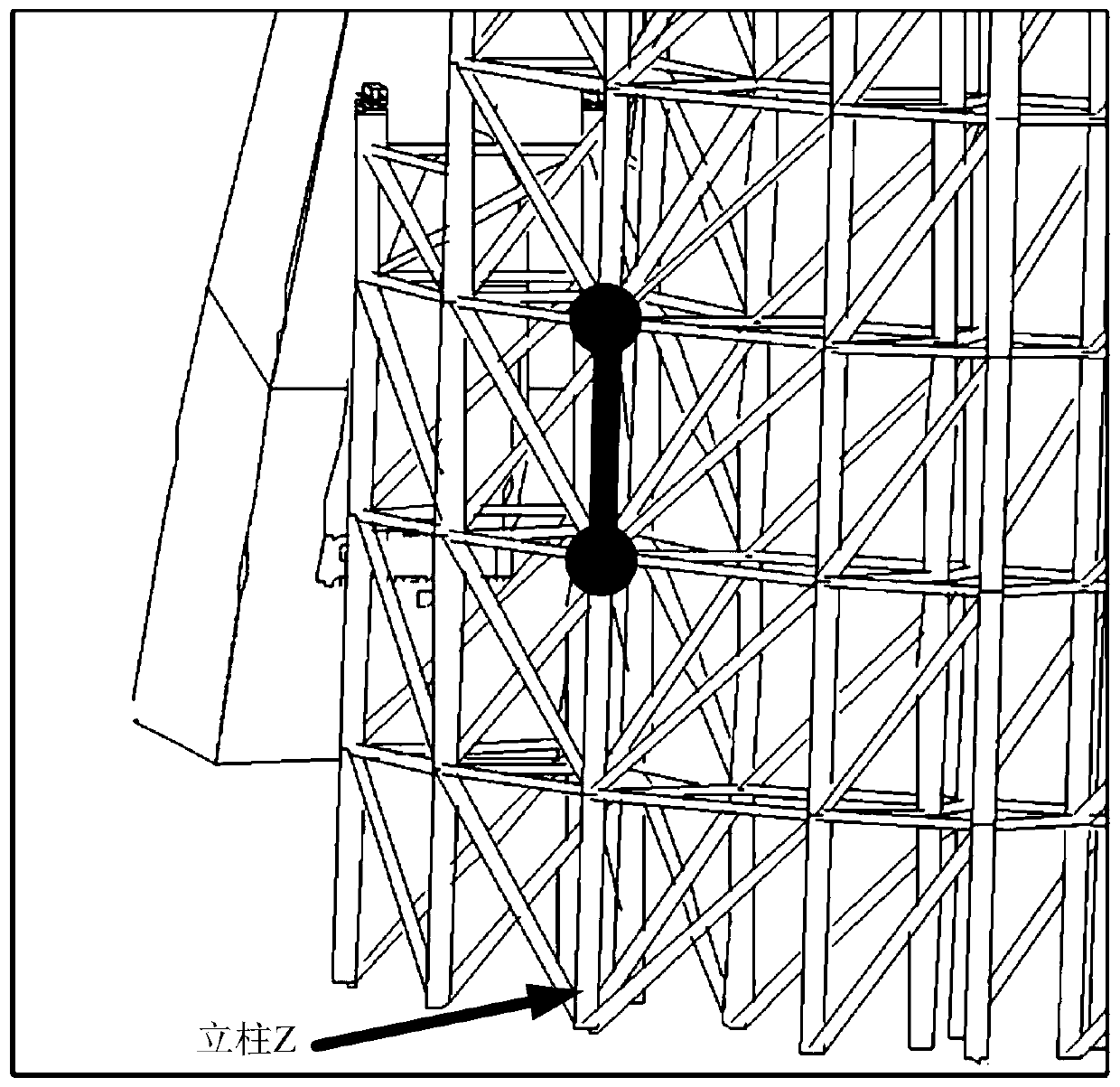 Monitoring method, device and system of horizontal deformation of bracket