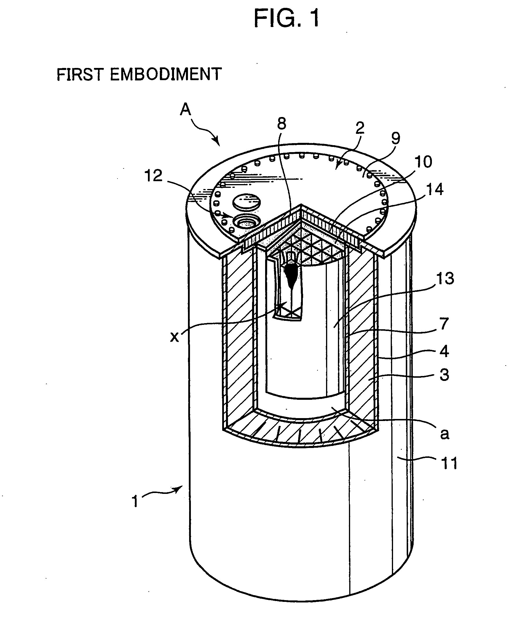 Concrete cask and method for manufacturing thereof