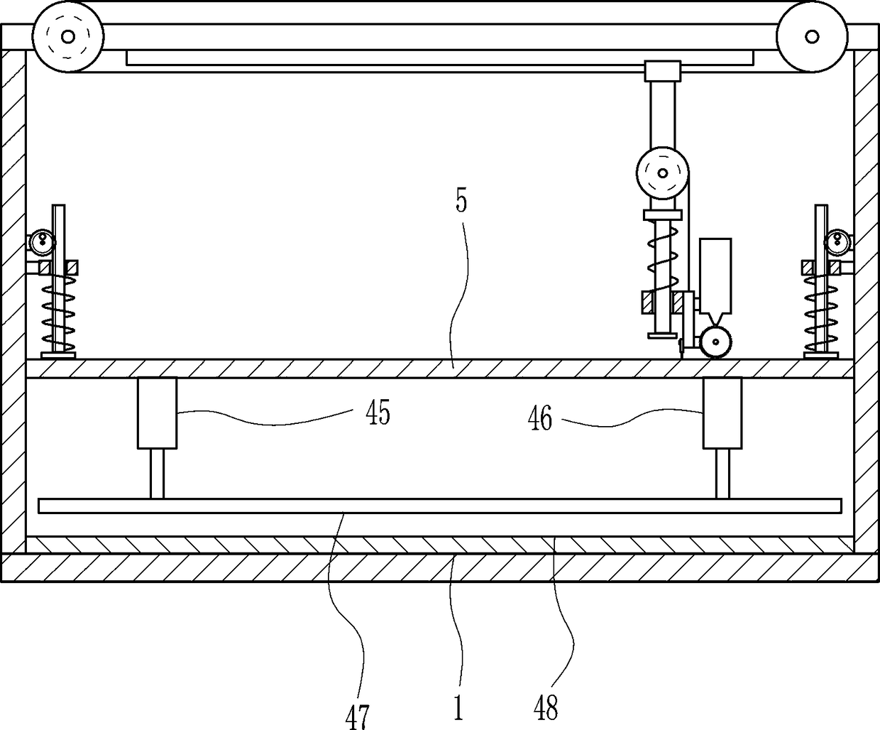 Gluing compressing device for manufacturing multi-layer shoe soles