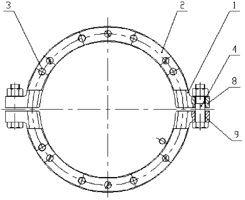 Union connection disassembling tool for blowout preventing device