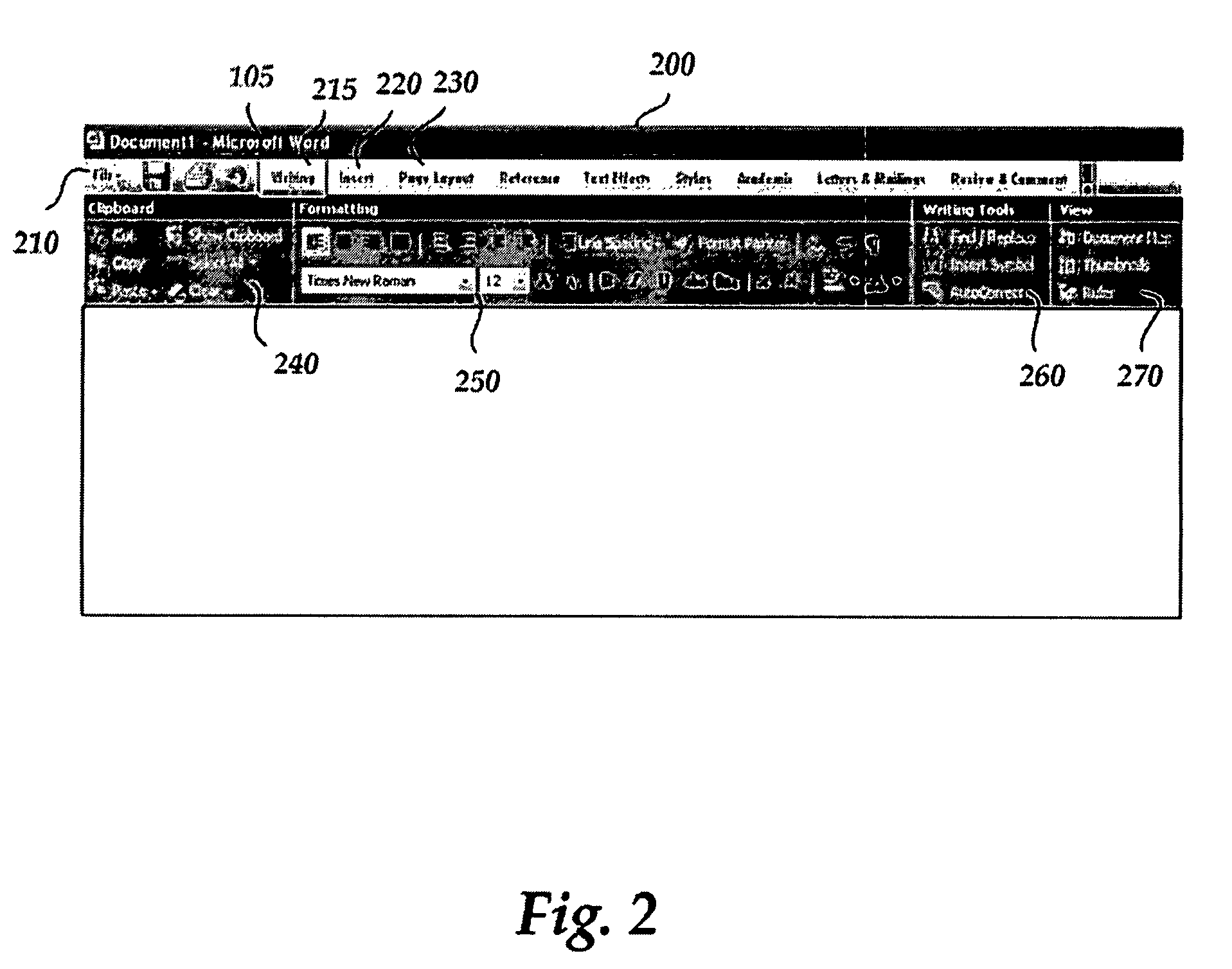 User interface for displaying selectable software functionality controls that are contextually relevant to a selected object