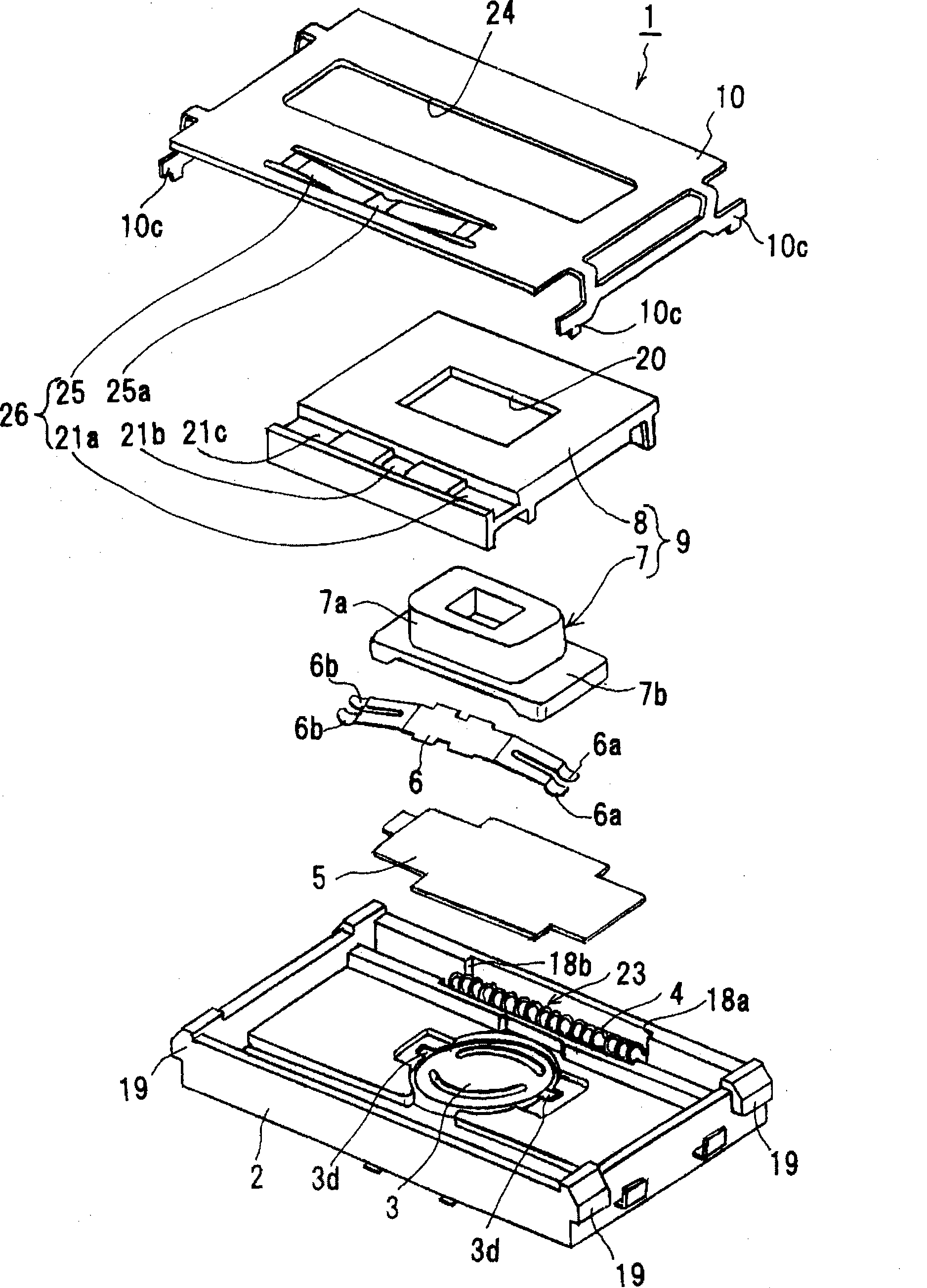 Transitional slide contact switch with twostage push-press switch