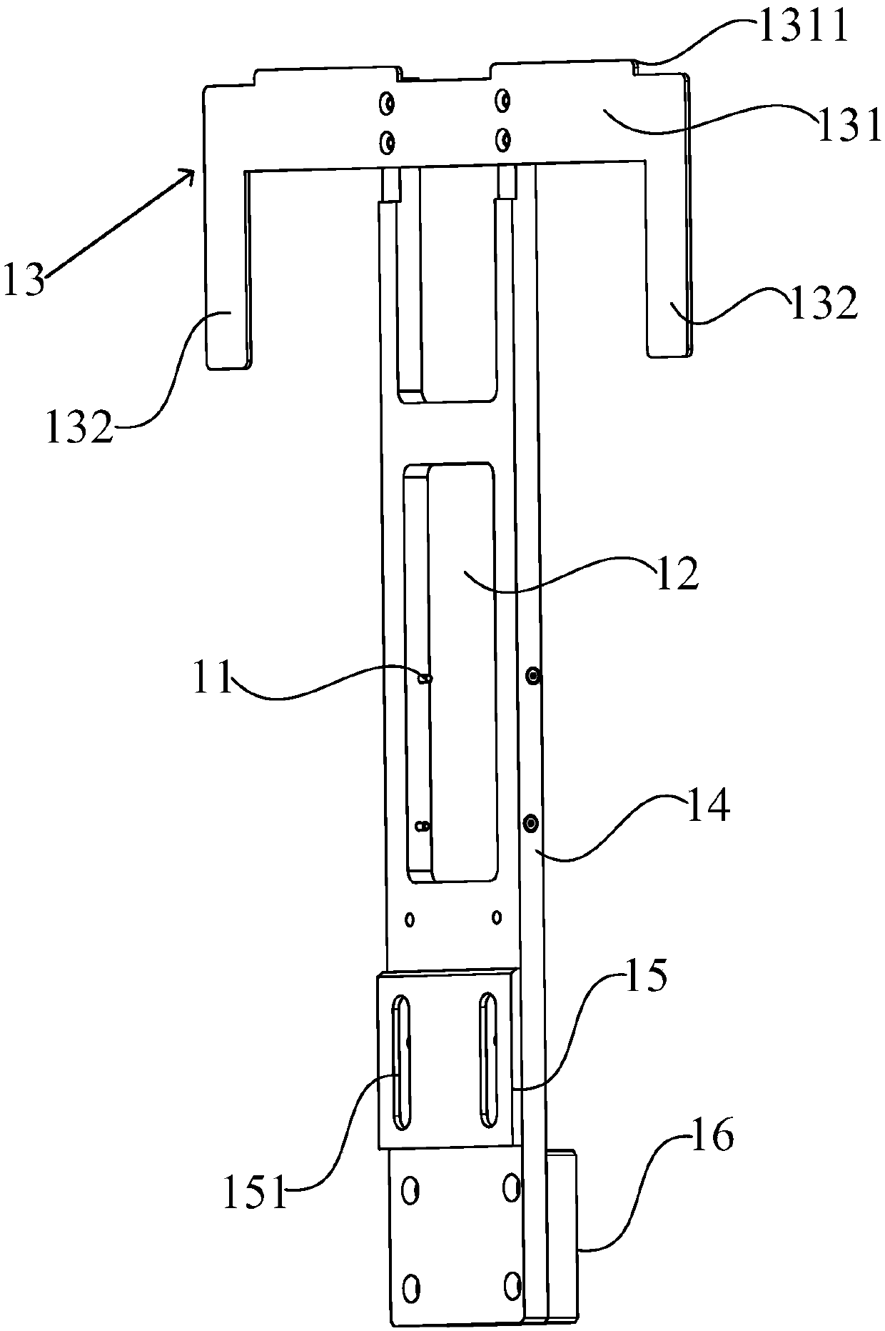 Supporting and moving device and conveying device comprising same