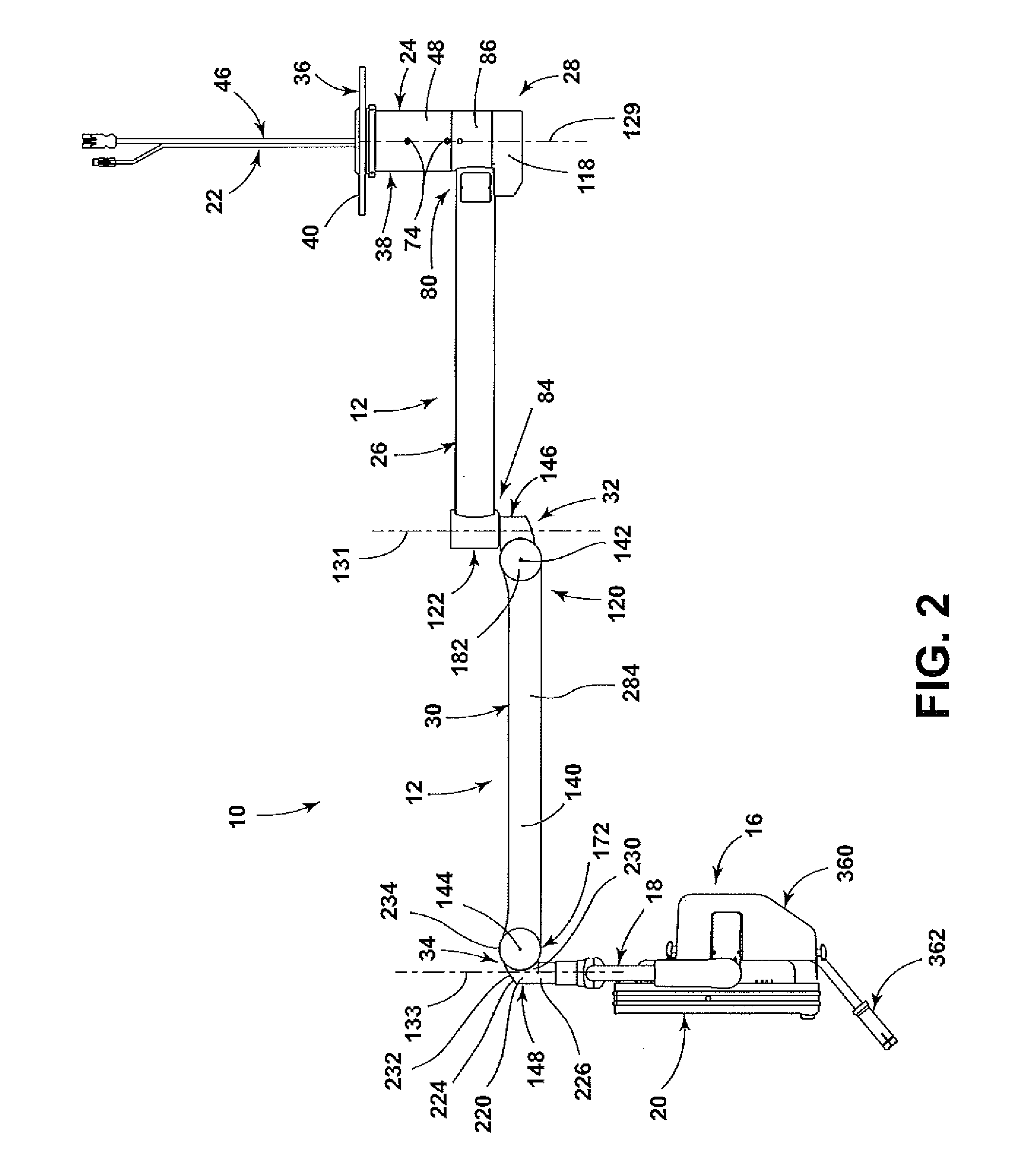 Fiber optic and slip ring rotary joint for suspension arm