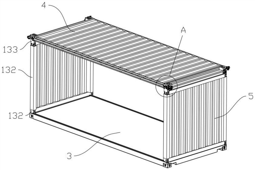 Folding container with multiple doors on two sides