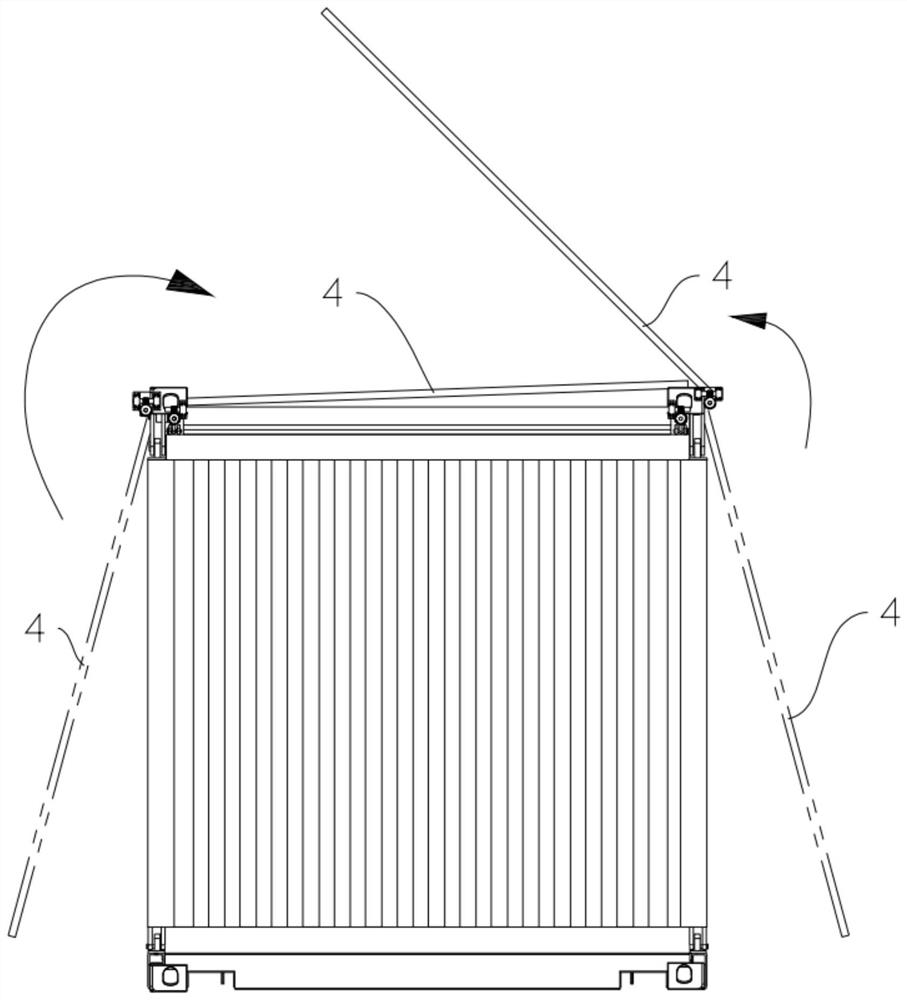 Folding container with multiple doors on two sides