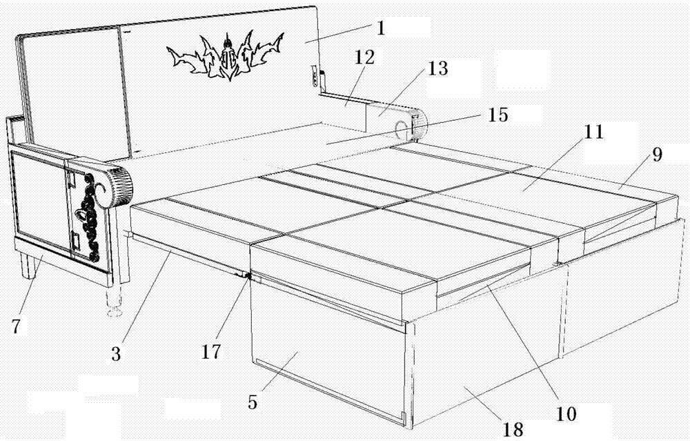 Multifunctional telescopic conversion furniture