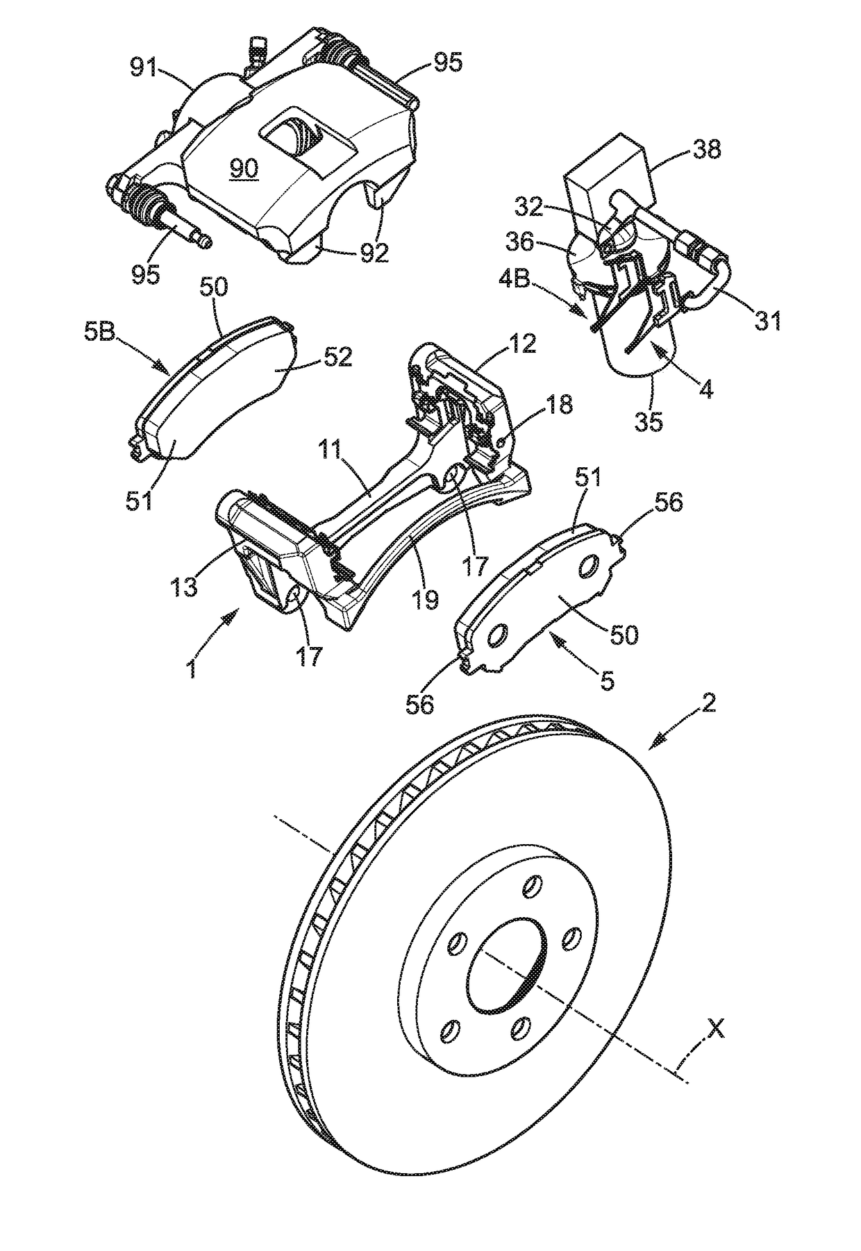 Particle Trapping Brake Assembly With Deflector