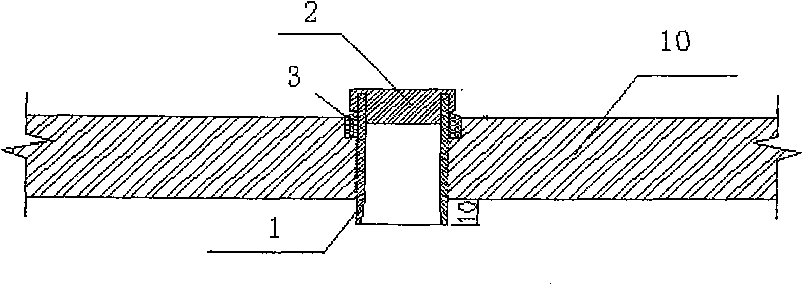 Pipe-jacking cathode protection embedding device and embedding method thereof