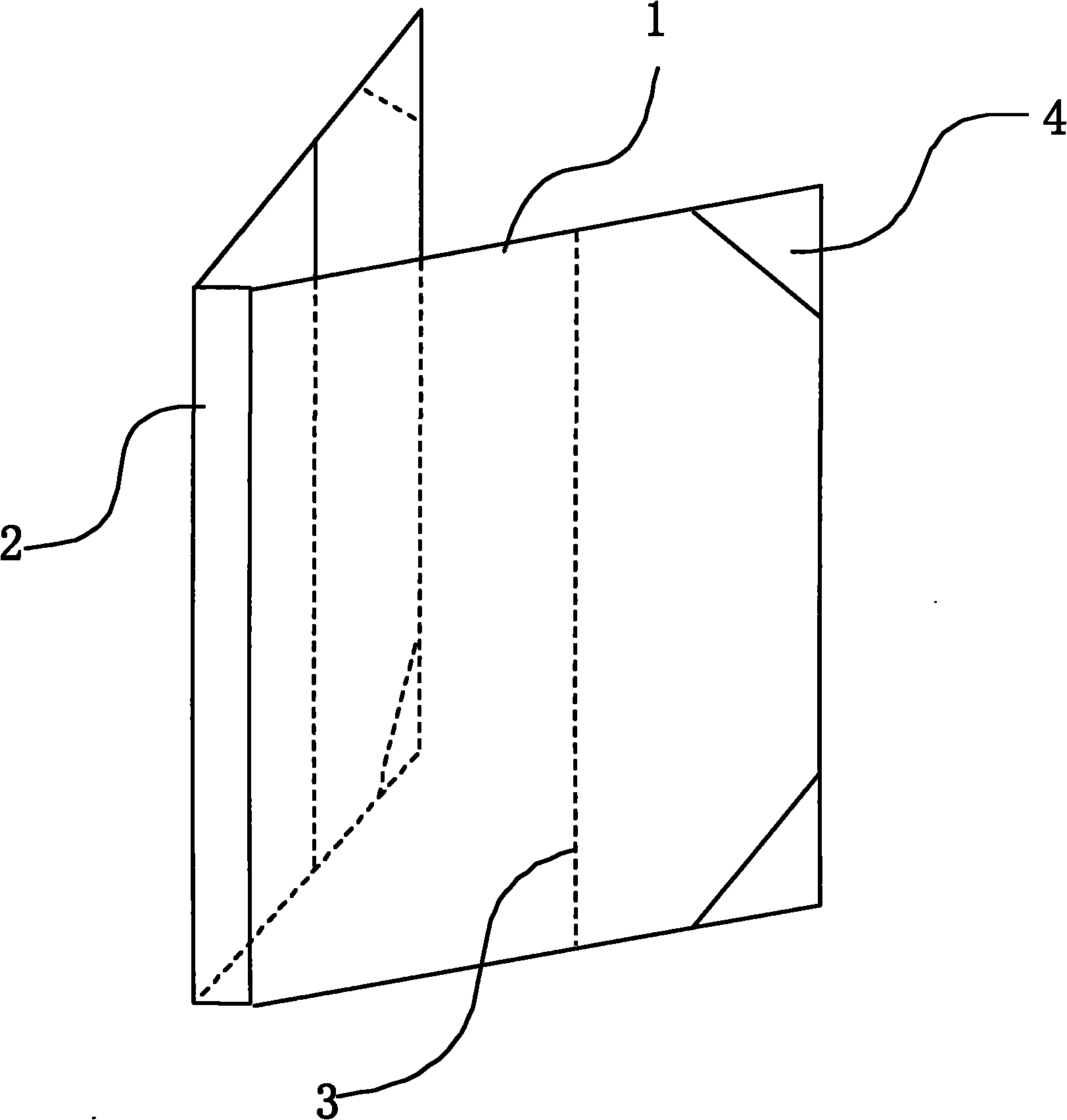 Paper package for preventing folded angle