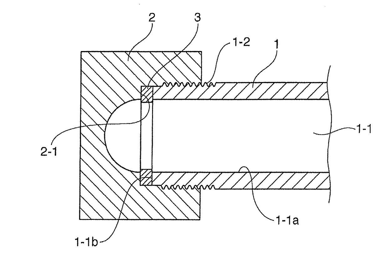 End seal structure of fuel rail for gasoline direct-injection engine