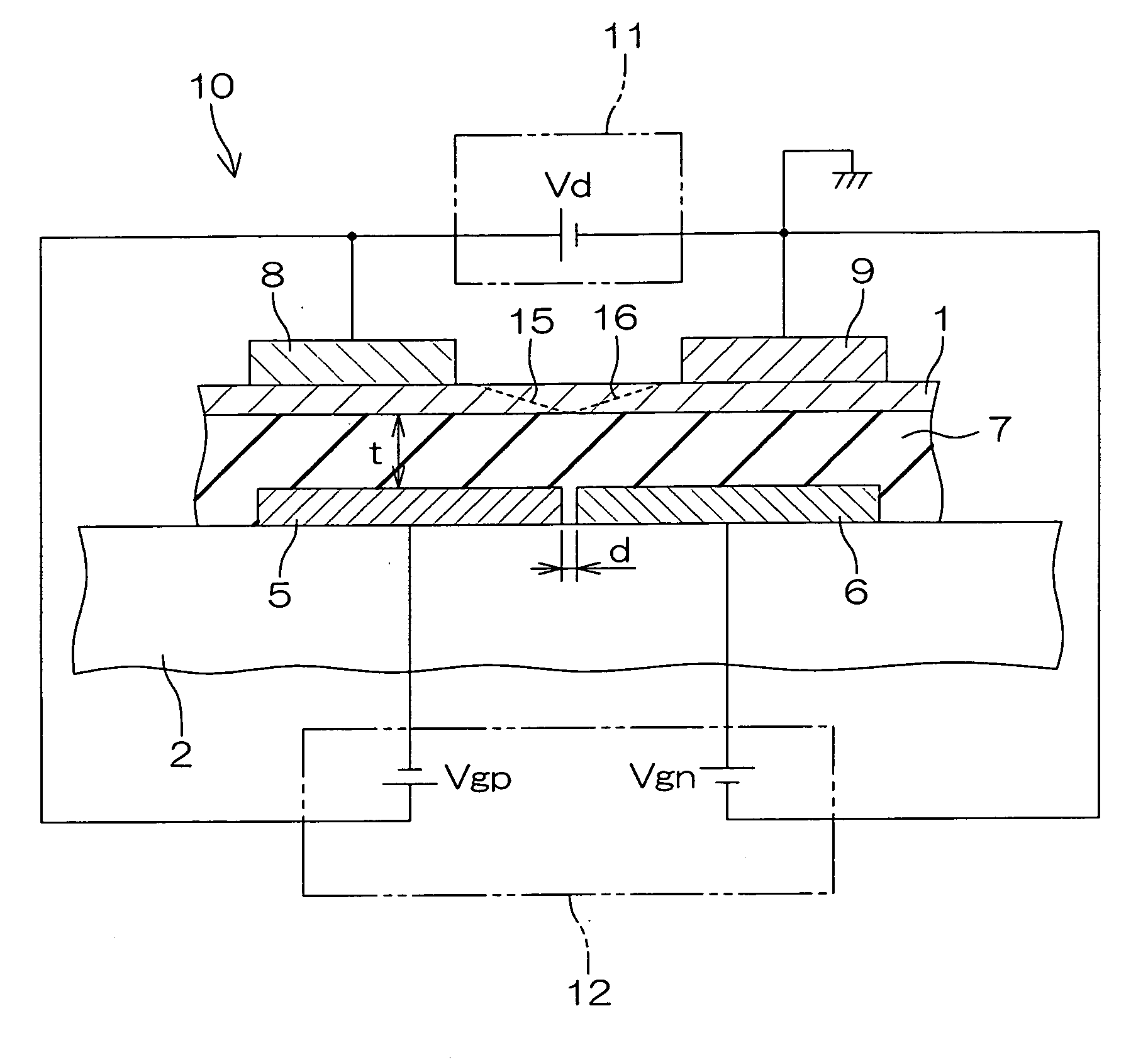 Organic semiconductor device, display using same, and imager
