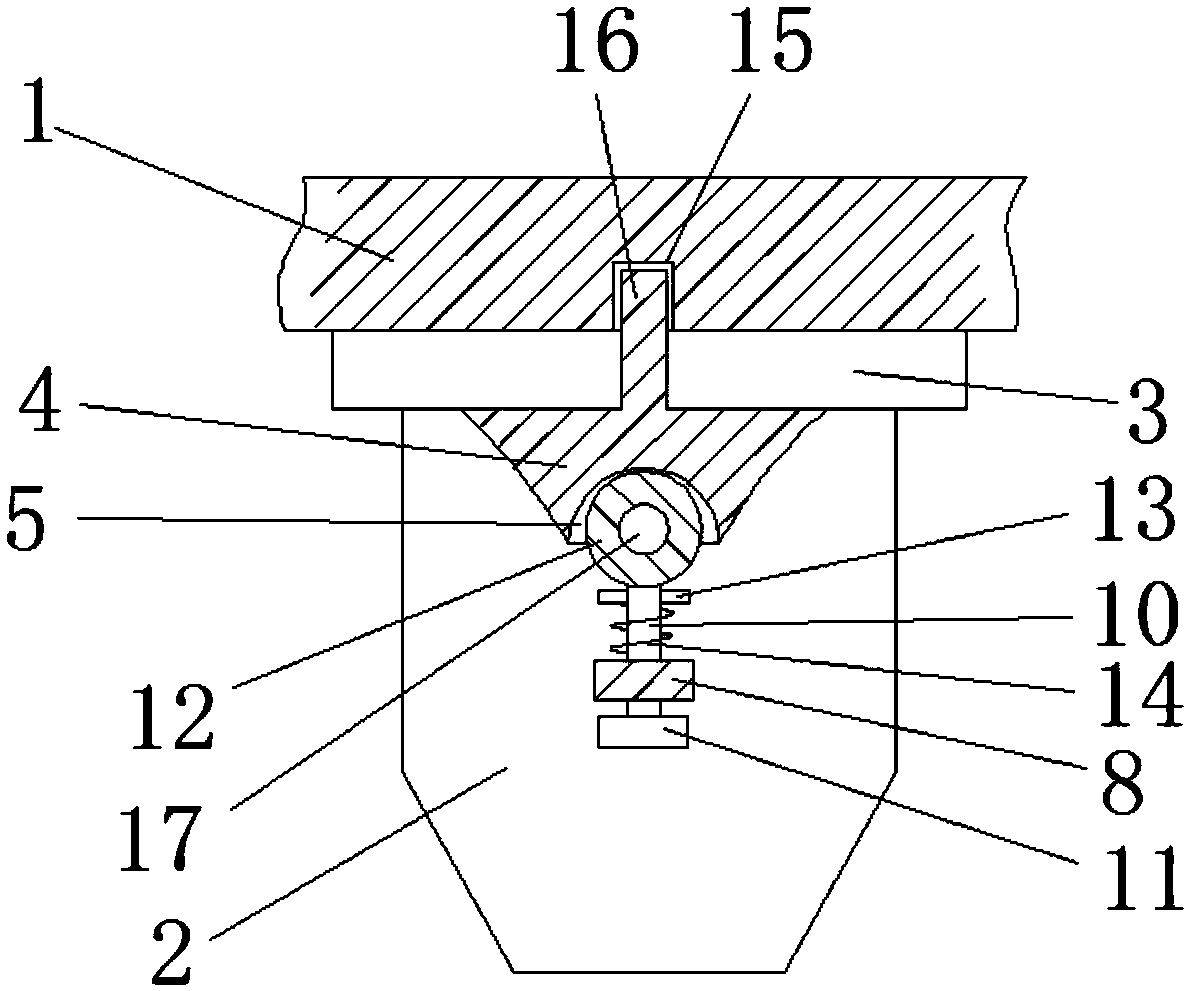 Locking device for rubber extruding die