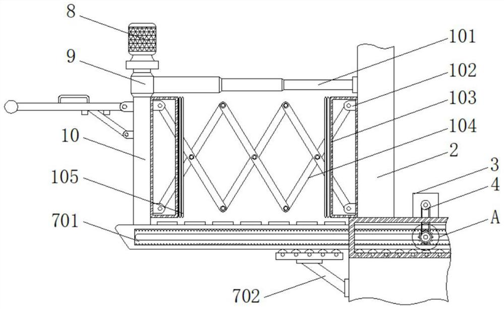 Externally-hung telescopic hollow balcony of fabricated building