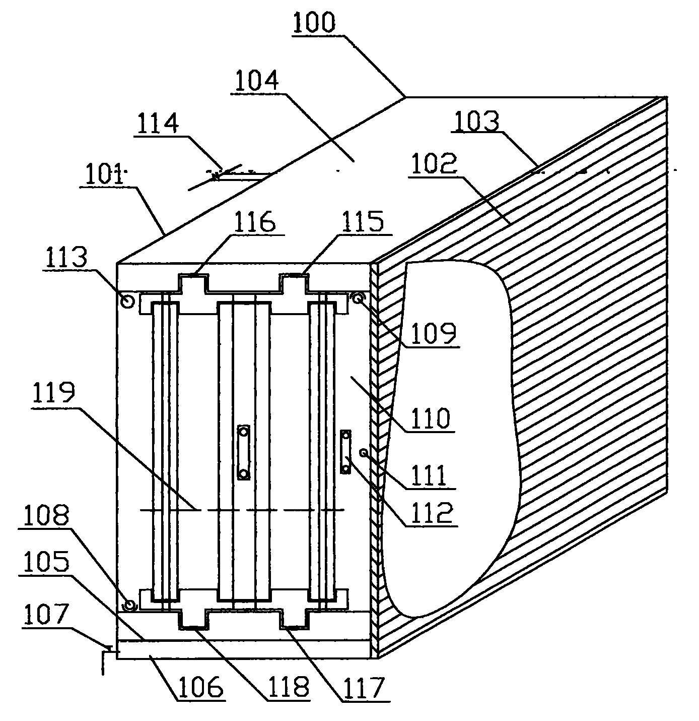 Pull-plug type breathing device of closed container