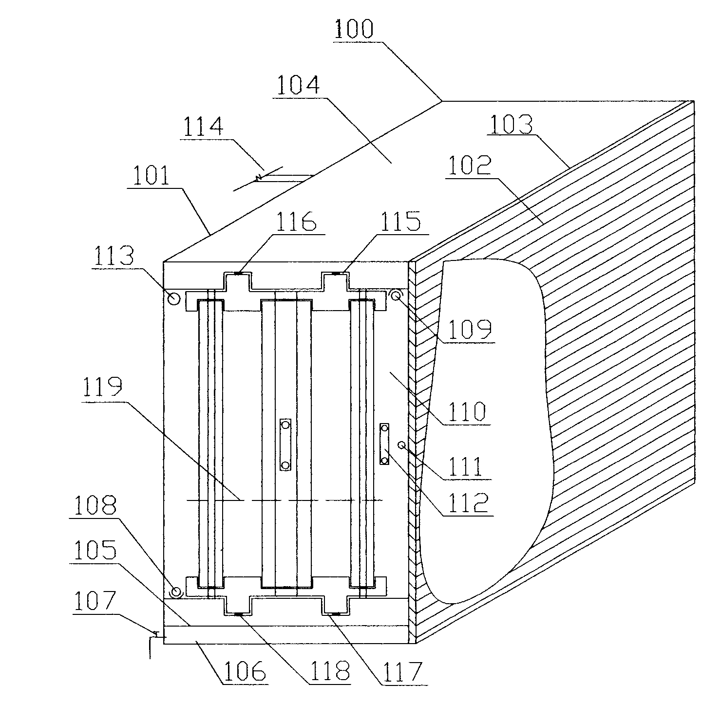 Pull-plug type breathing device of closed container