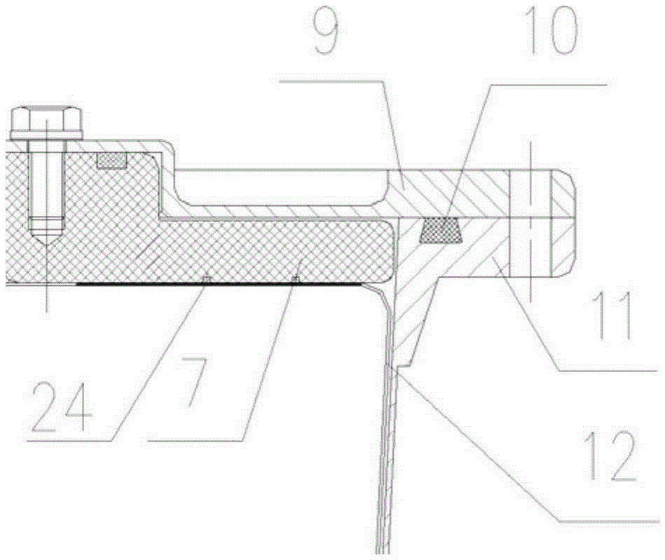 A space station drinking water long-term storage tank