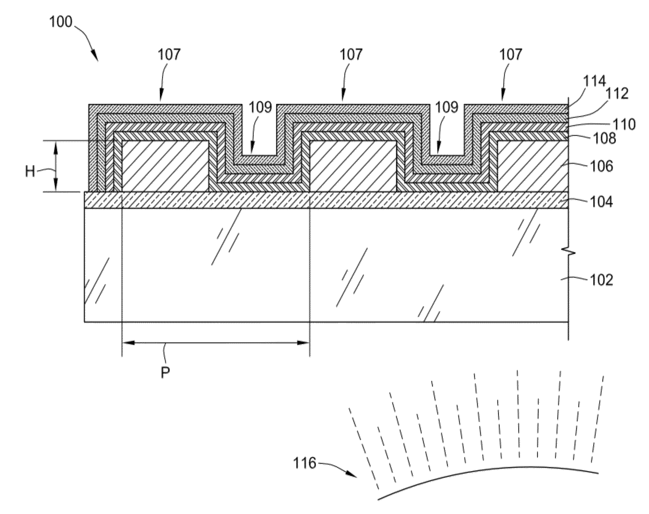 Textured Micrometer Scale Templates as Light Managing Fabrication Platform for Organic Solar Cells