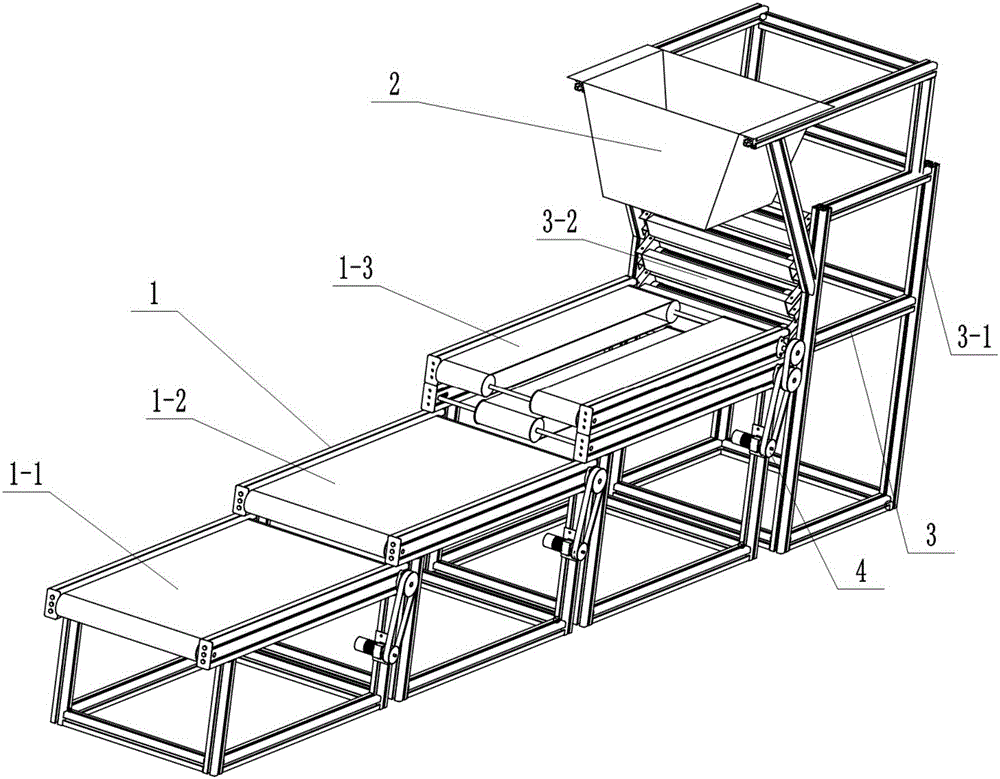 Multistage differential fresh tea leaf sorting and single-column conveyor and single-column conveying method thereof