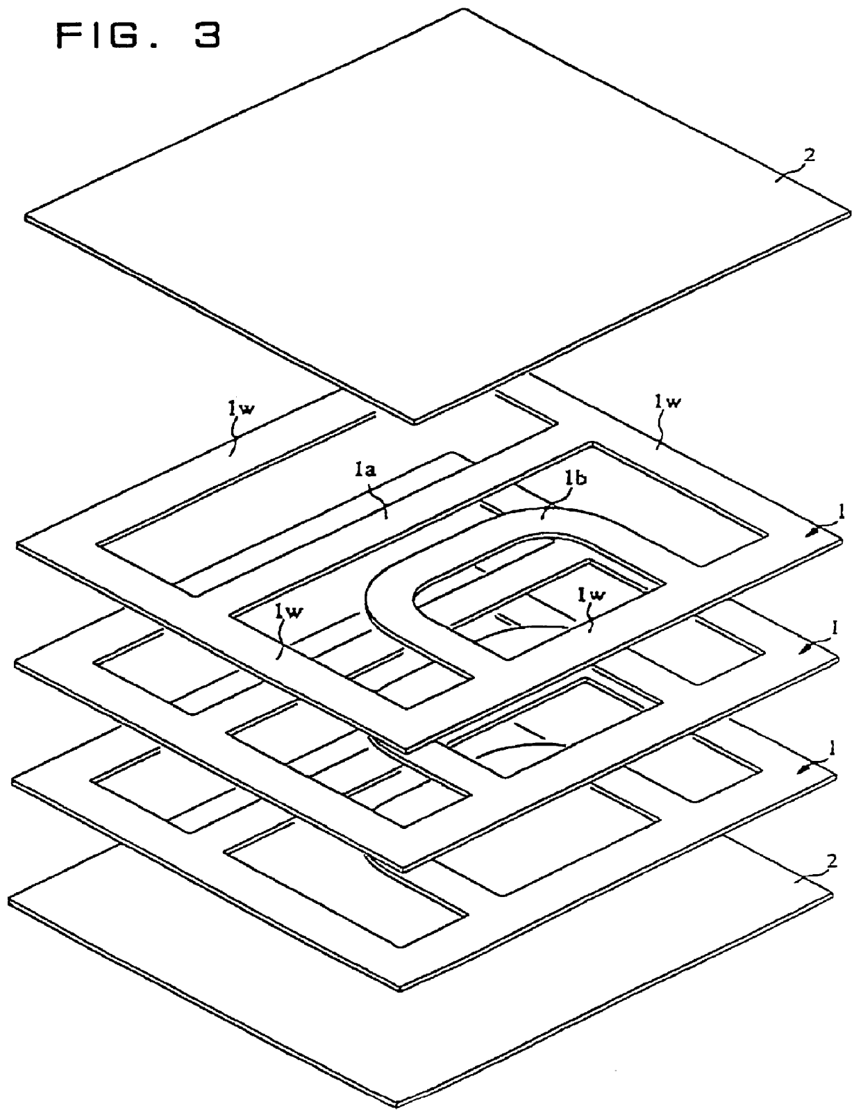 Dielectric waveguide of a laminated structure