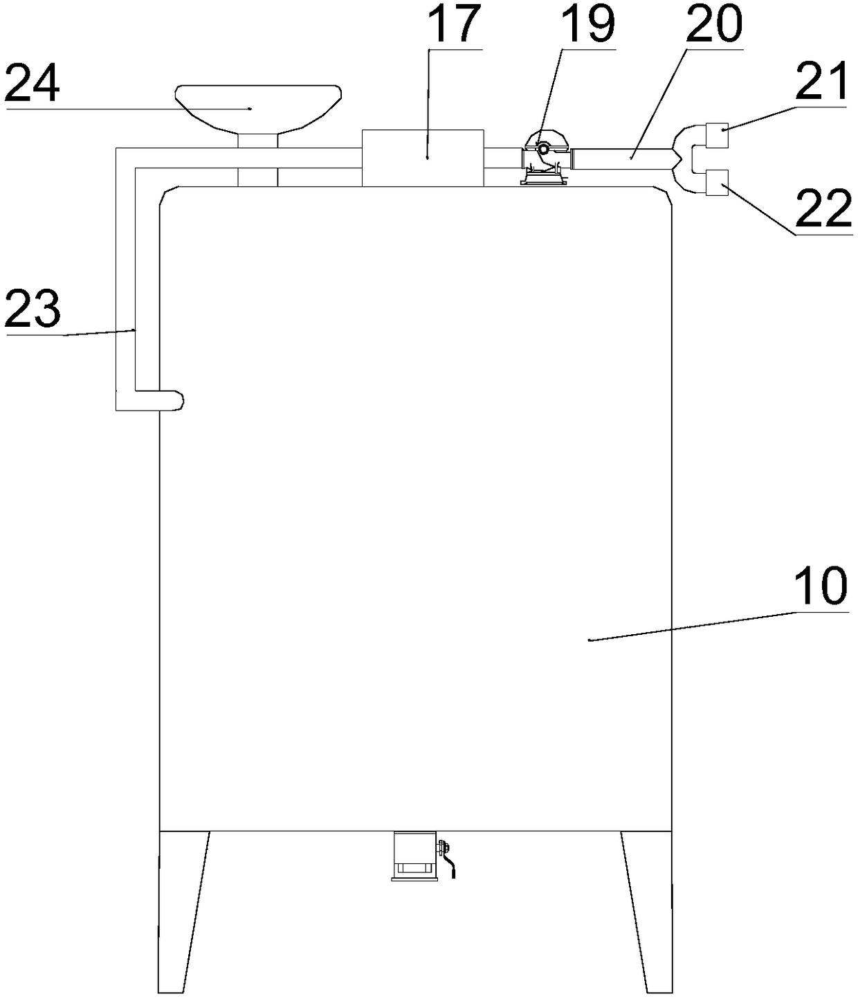 Non-staining wall discoloring device for preparing epoxidizedepoxy soybean oil