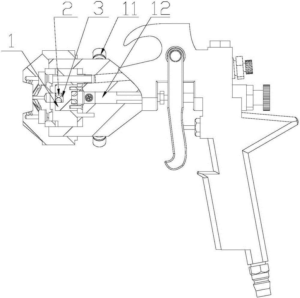 Mixing chamber assembly of polyurea spray gun