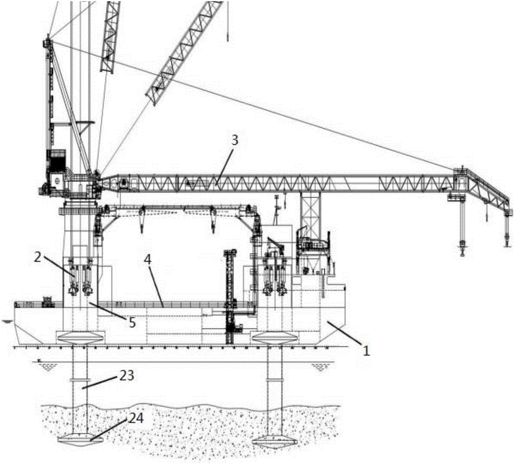 Offshore wind power platform provided with high-strength pile legs