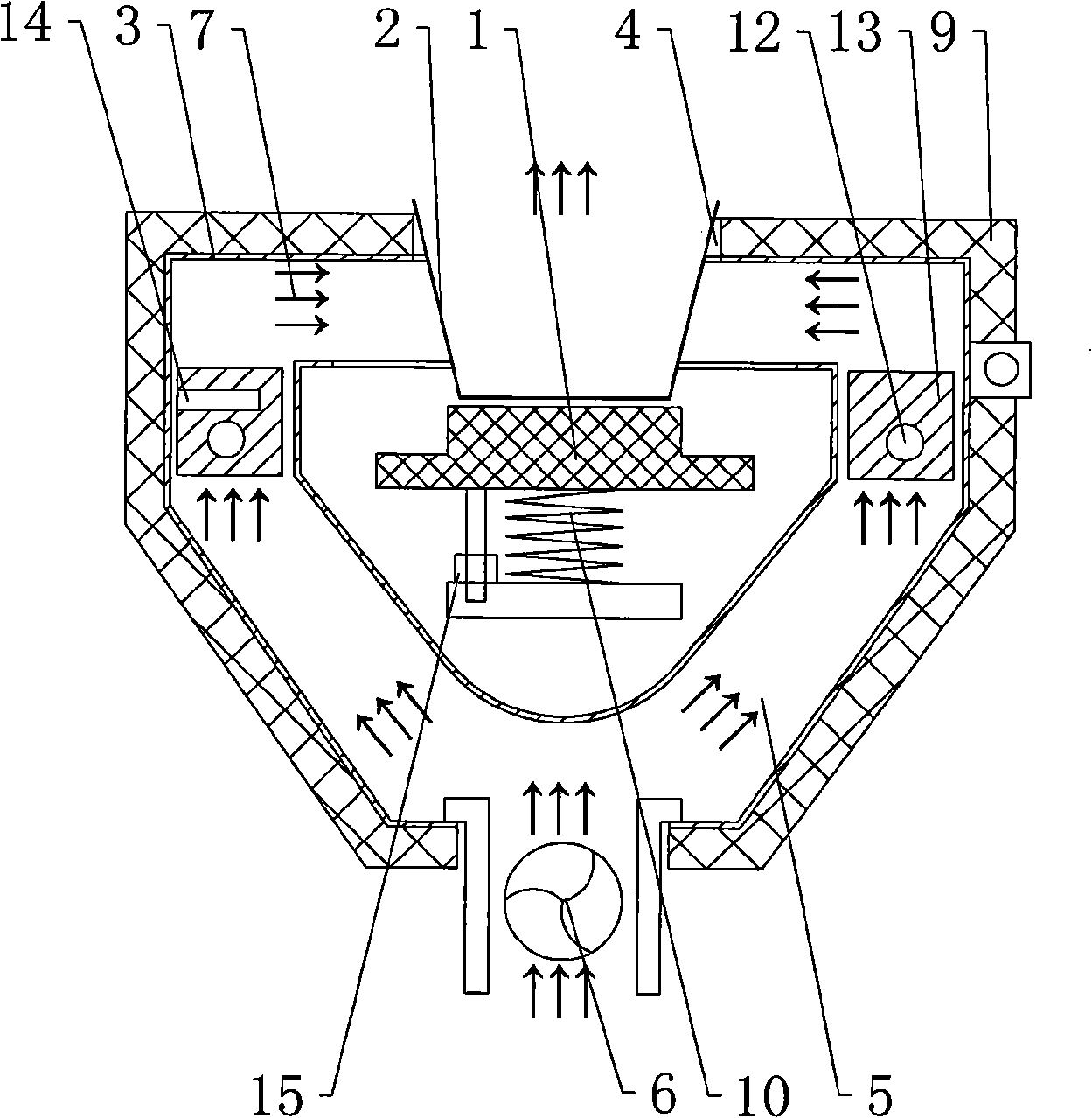 Film overlay device of shoe cover machine and film overlay method using the device