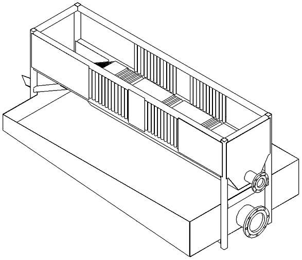 A water-gushing cleaning and screening machine