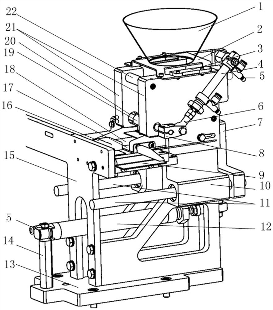 Automatic bag-dropping, bag-pressing and bag-pushing mechanism of packaging machine based on matrix optical fiber detection and control