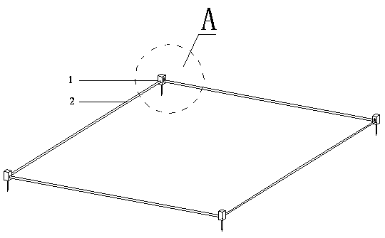 Grassland or dry desert region undershrub and herbaceous plant investigation sample frame