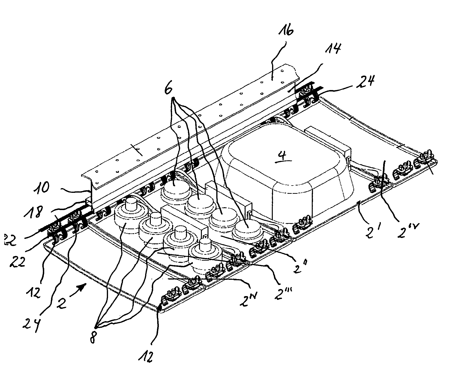 Arrangement of at least one personal service unit in a vehicle