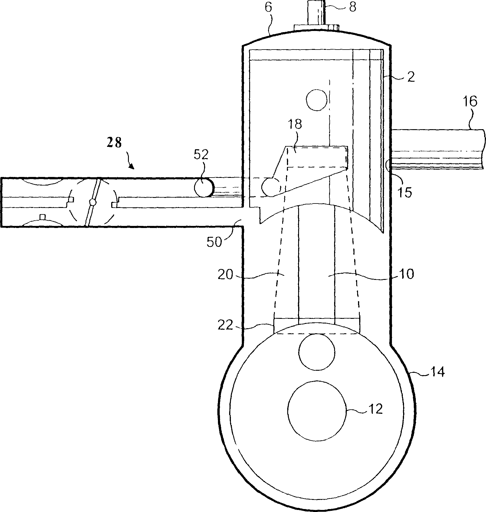 Motorcycle with two-stroke engine