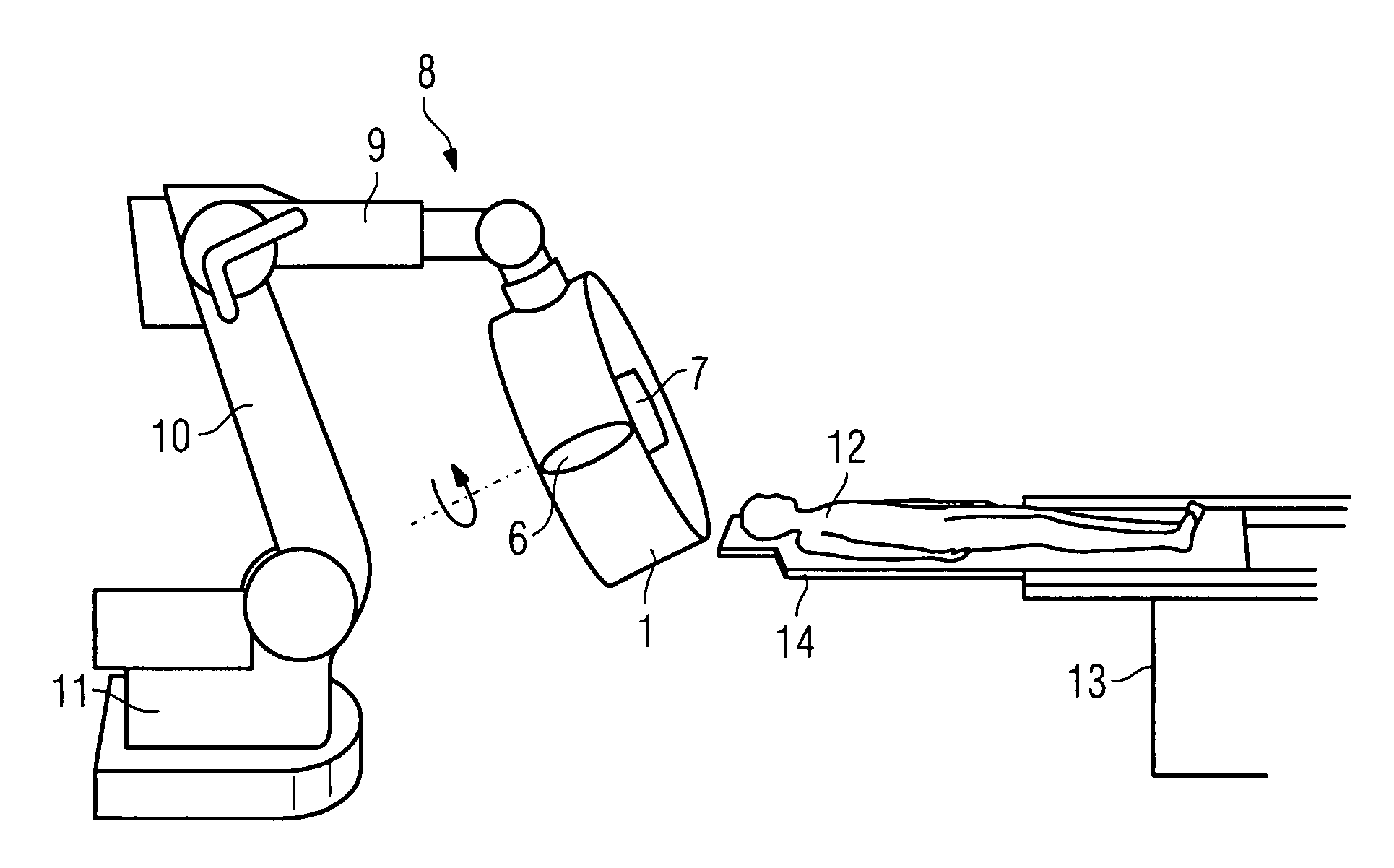 Medical examination and/or treatment apparatus with an electromagnet for navigating a medical instrument and an x-ray device for visual inspection during the navigation