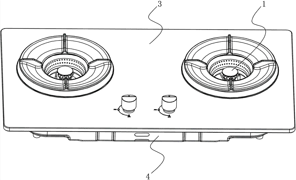 Gas stove with air and smoke separating function