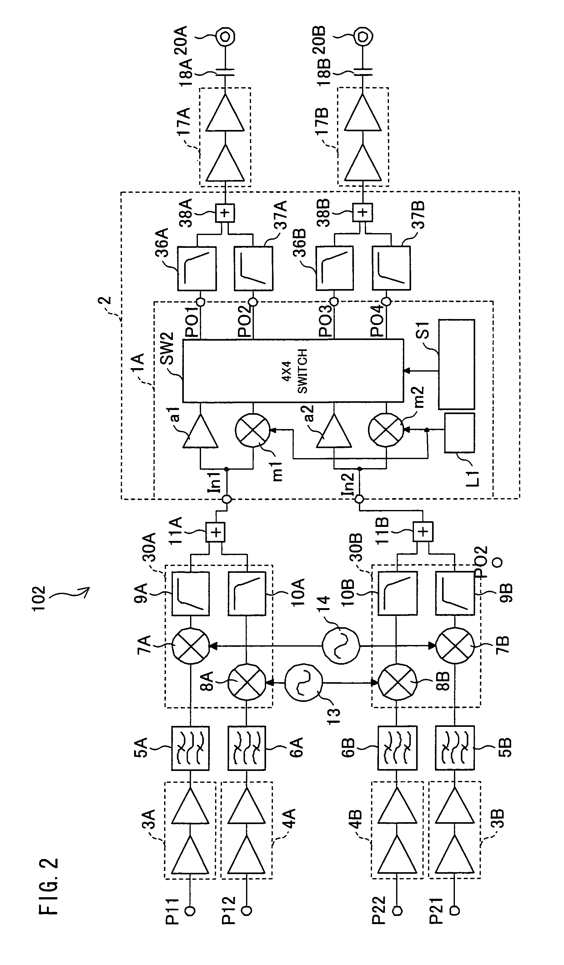 Integrated circuit device and low noise block down converter including same